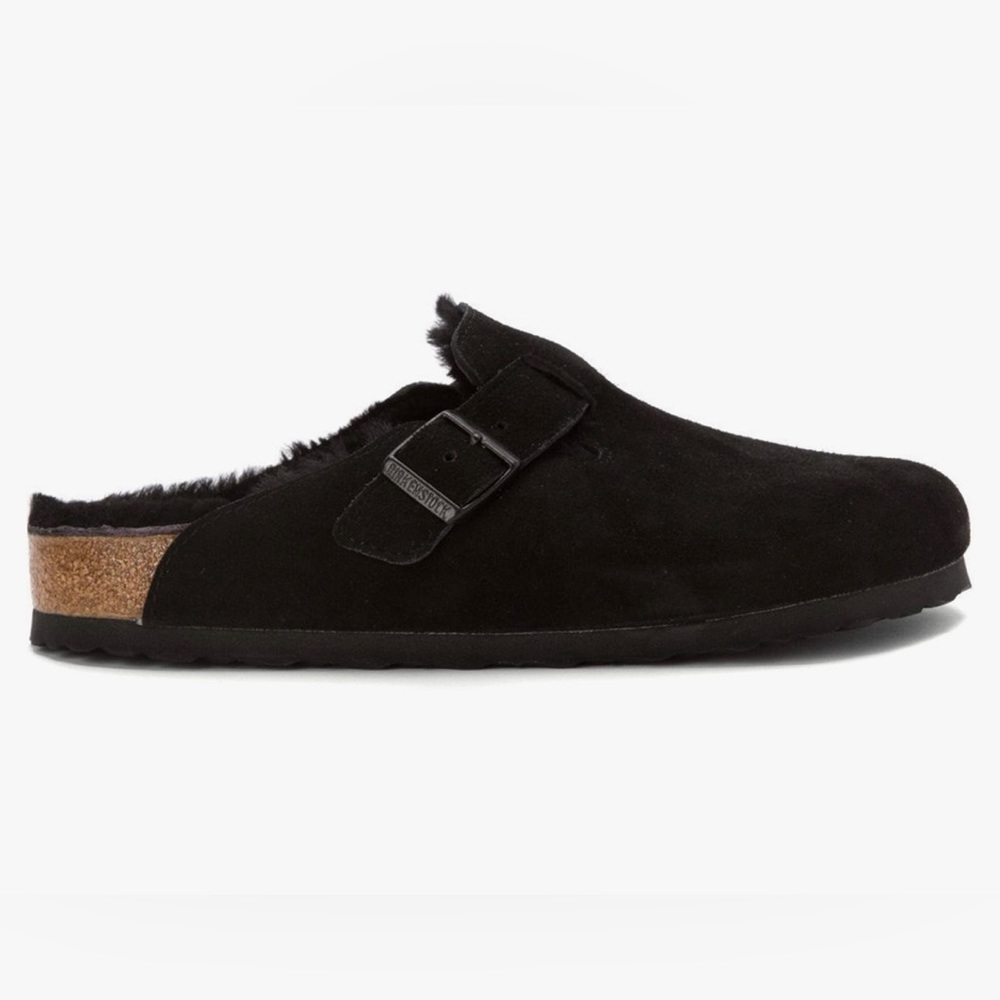 Birkenstock Women’s Boston Shearling Clogs Black 38